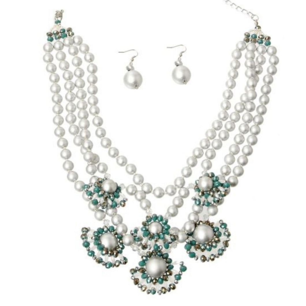 Bougie ME Pearls Green Trim