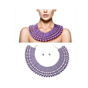 Purple Rain Pearl Collar