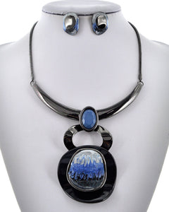 Blue sea necklace set