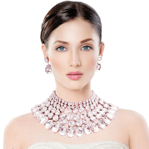 Crystal Graduated Choker Set (2 colors)