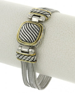 David Yurman square bracelet & w/out rhinestones