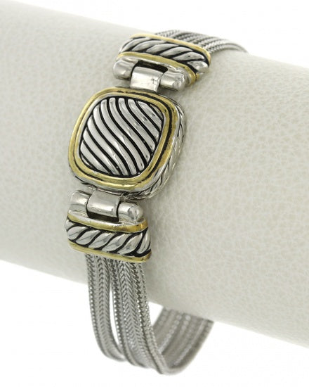 David Yurman square bracelet & w/out rhinestones