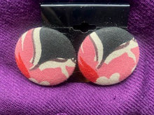 Load image into Gallery viewer, Custom made fabric circle shaped earrings
