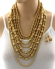 Load image into Gallery viewer, Punk pearl necklace sets (various colors)
