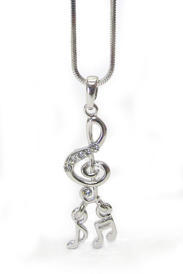 Music note charm chain