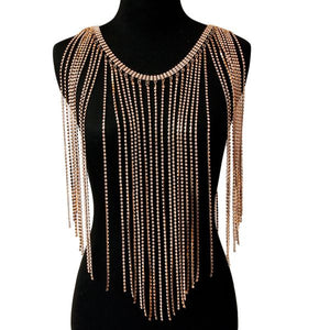 Rhinestone POP body chain