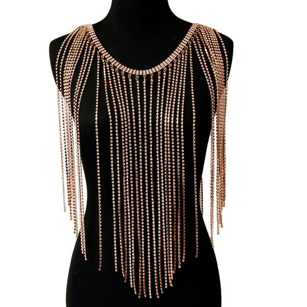 Rhinestone POP body chain