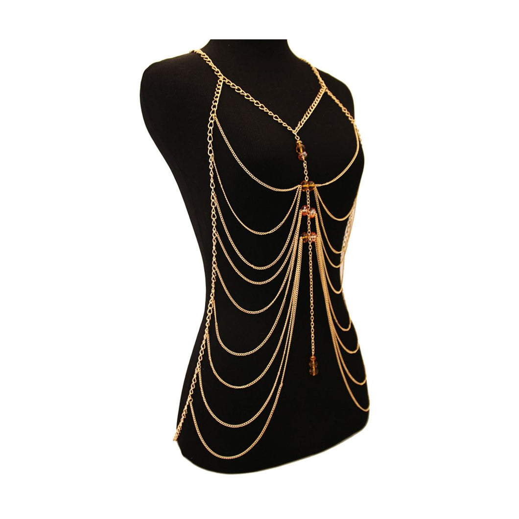 Topaz touch body chain